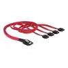 Delock - Cabo SATA / SAS - 4-Lane - SATA (fêmea) para 36 PIN 4iMini MultiLane (macho) - 50 cm (83057)
