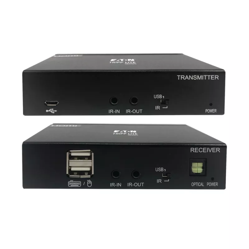 Eaton Tripp Lite Series Kit extensor USB-C para HDMI sobre Cat6 com suporte KVM, 4K 60Hz, 4:4:4, transmissor/receptor, USB, PoC, HDCP 2.2, até 70 m, TAA - Extensão para vídeo