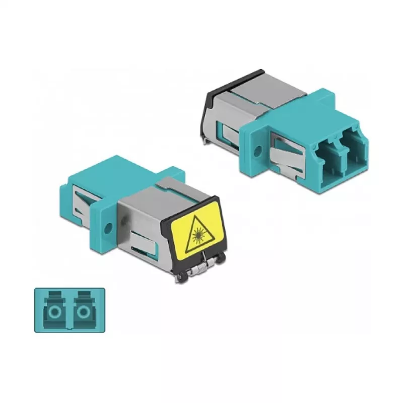 DeLOCK 86900 acoplador de fibra ótica LC duplex fêmea-fêmea multimodo água