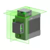 Laser de linhas cruzadas verde HOTO QWFGJ002 — alcance máx. 30 m, ferramenta de alinhamento interior