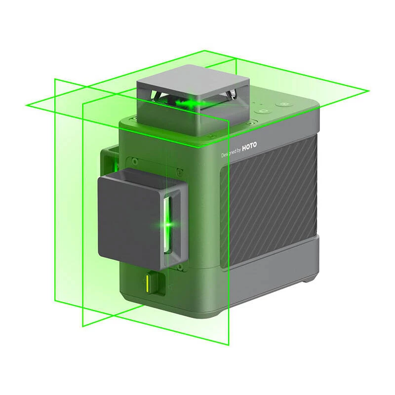 Laser de linhas cruzadas verde HOTO QWFGJ002 — alcance máx. 30 m, ferramenta de alinhamento interior