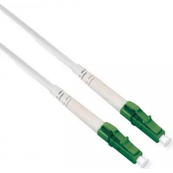 Cabo de fibra ótica ROLINE 9/125 µm OS2 - LC/LC - APC - reforçado com aço - simplex - LSOH - branco - 20 m