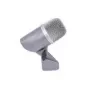 Microfone de instrumento Omnitronic 13030902 — XLR-3 com fios, 50–15000 Hz, -55 dB de sensibilidade, prateado, funcionamento DC