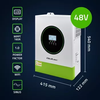Inversor solar híbrido Qoltec Off-Grid 11000W