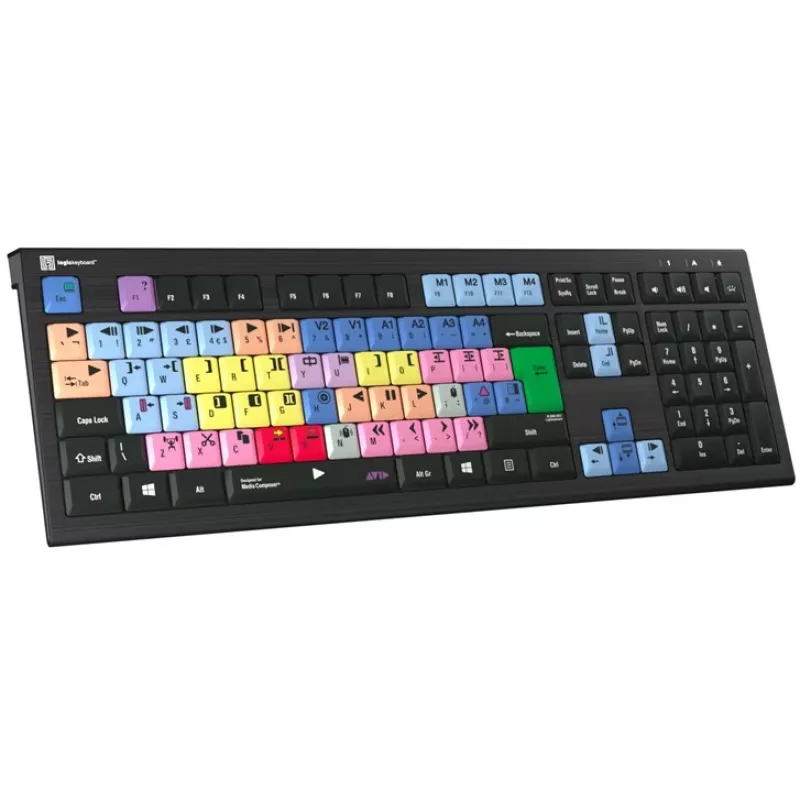 Teclado retroiluminado Logickeyboard Avid Media Composer ASTRA 2 PC UK (LKB-MCOM4-A2PC-UK)