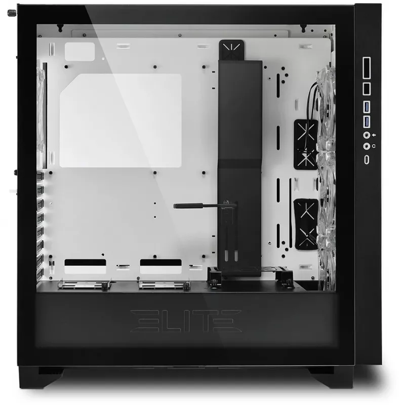 Sharkoon ELITE SHARK CA300H - Torre - PC - branca - ATX - EATX - micro ATX - Mini-ITX - metal - vidro temperado - gaming