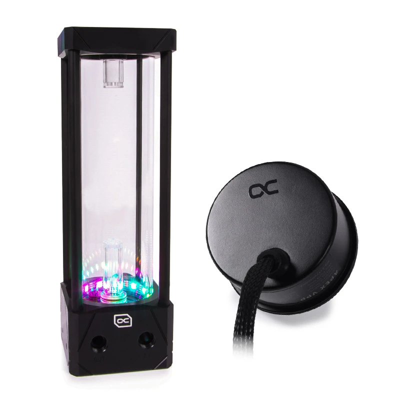 Alphacool 11992 - dissipador de água - acetato - acrílico - alumínio - latão - cobre - níquel - aço inoxidável - preto - transparente - 1/4 - 60 °C - 0,8 bar (11992)