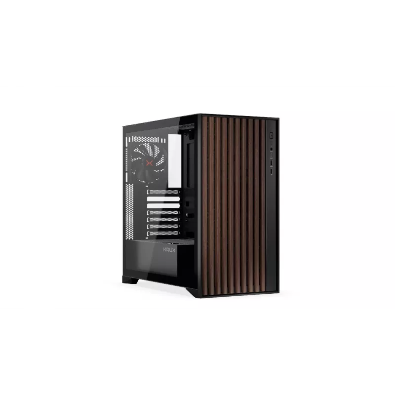 Caixa de computador KRUX Palum KRXD008 ATX preta — 2x baías de 3,5