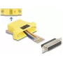 DeLOCK D-Sub 25 pinos fêmea para RJ45 fêmea kit de montagem amarelo VGA RJ-45