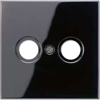 JUNG placa de cobertura preta para tomada de antena LS 990 TV SW