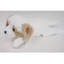 Madej peluche cão bichon havanês, deitado, 60 cm, branco/bege