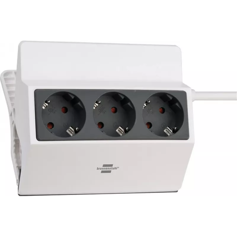 Brennenstuhl 1150070, 3 m, 3 saídas AC, interior, IP20, antracite, branco, 16 A