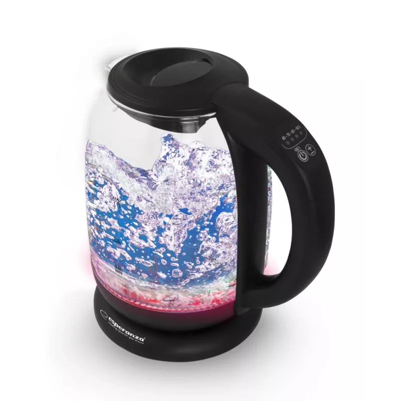 Esperanza EKK027 chaleira elétrica 1,7 L 2200 W preto, transparente