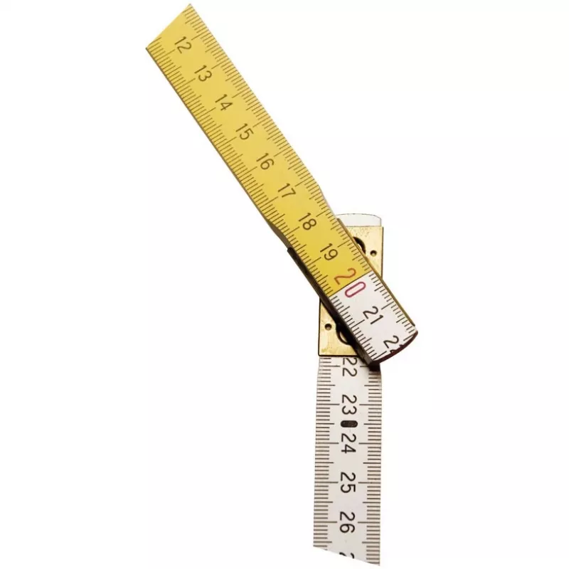 Metro articulado STANLEY 0-35-458, madeira, 2 m, 17 mm de largura, branco/amarelo