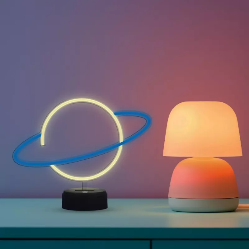 Lâmpada LED decorativa Manta SNL38BLT Style Neon Lights planeta