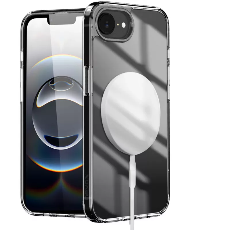 Nevox StyleShell SHOCKFlex - iPhone 16e/17e compatível com MagSafe transparente