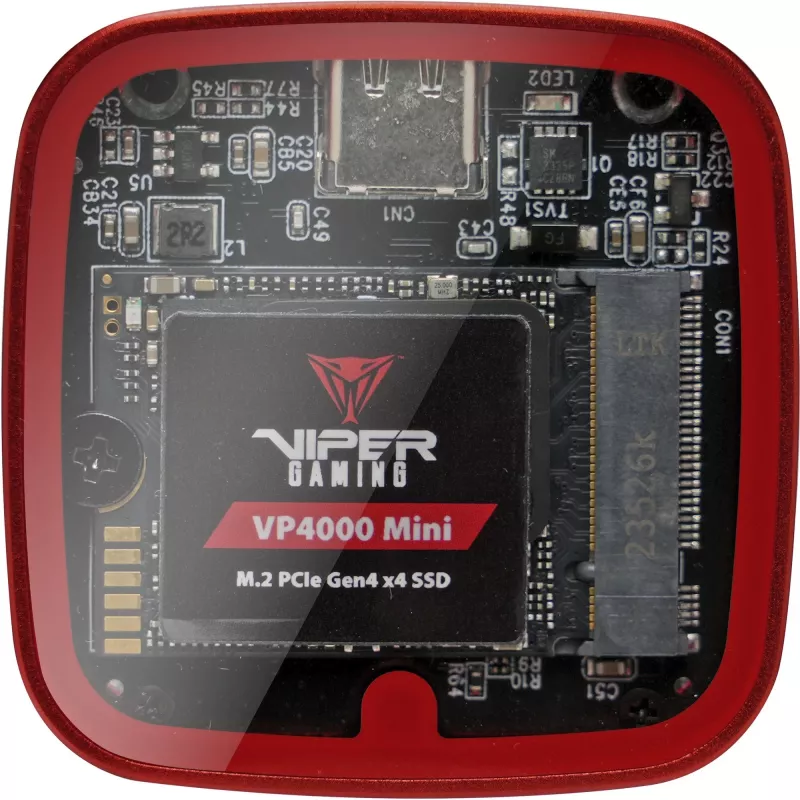 Caixa externa M.2 NVMe PATRIOT EV330U31CK para SSD 2230, USB Type-C 3.2 Gen2 10 Gbit/s