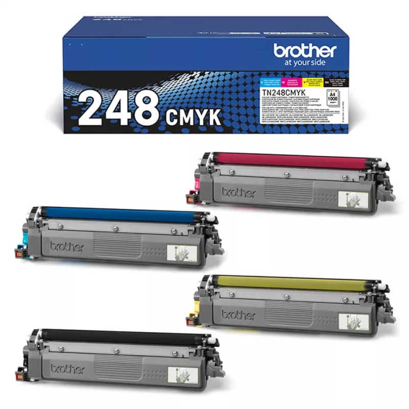 Cartucho de toner Brother TN-248VAL 4 unidades original preto, ciano, magenta, amarelo