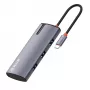 Hub USB-C Tellur TLL321061 com PD 3.0 100W, saída HDMI e 3× portas USB 3.0