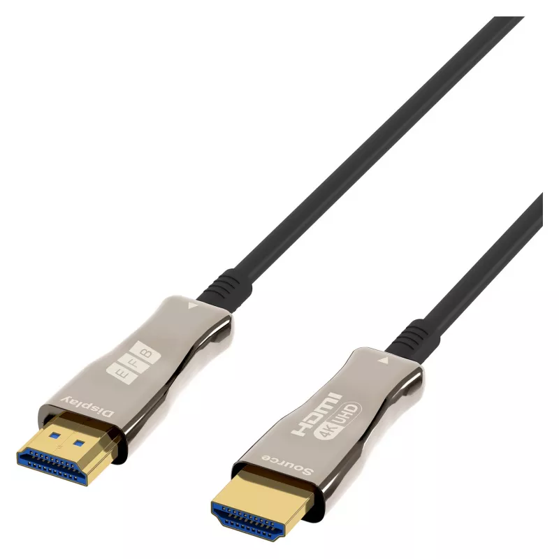 Cabo de fibra ótica HDMI EFB Elektronik AOC Active 4K60Hz preto - Digital/Display/Vídeo - 50 m (HDMI-20-00010)