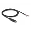 Cabo adaptador DELOCK USB 2.0 Type-A para série RS-485 2 m preto