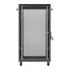 Armário rack 19 polegadas LANBERG FF01-6022-23B, 22U, 600×1000 mm, preto, portas perfuradas