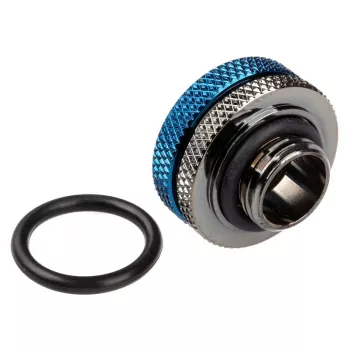 Adaptador Multi-Link Bitspower G1/4 rosca macho para tubo rígido 16 mm AD, racor reto, preto brilhante