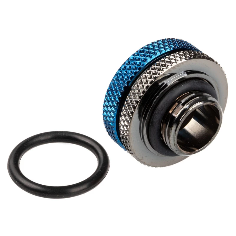 Adaptador Multi-Link Bitspower G1/4 rosca macho para tubo rígido 16 mm AD, racor reto, preto brilhante