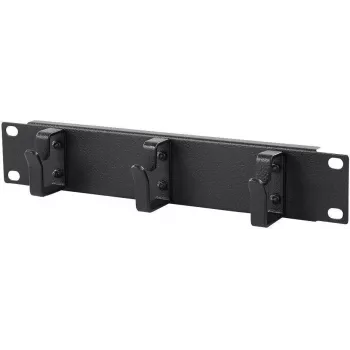 Painel de gestão de cabos LOGON RA10110BL preto metal 10 polegadas