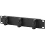 Painel de gestão de cabos LOGON RA10110BL preto metal 10 polegadas