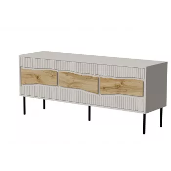 Móvel de TV Cama INSERTO 3D 143.5x40x61.5 cashmere + LED