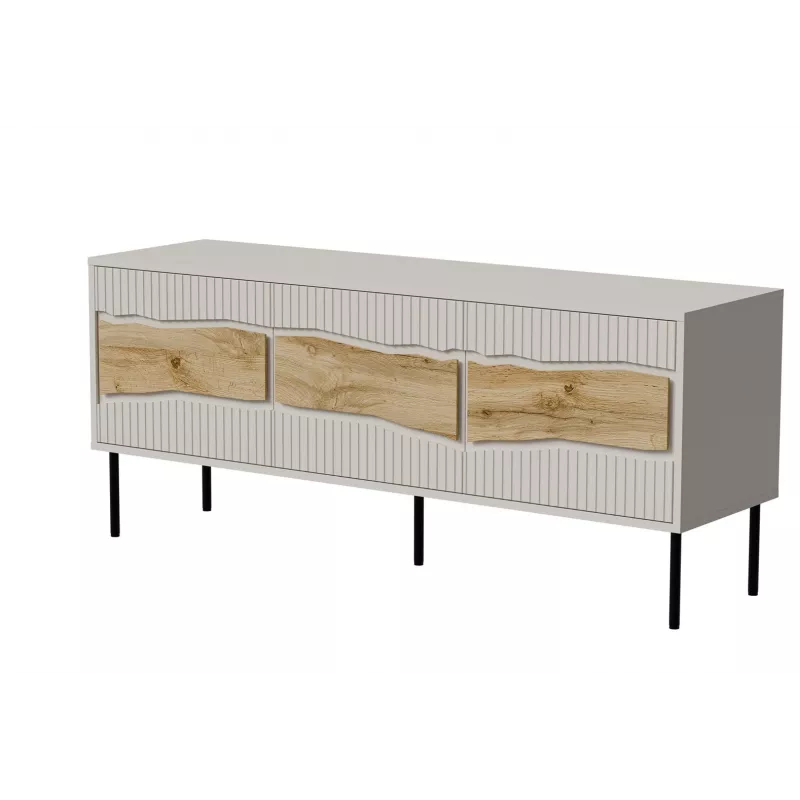 Móvel de TV Cama INSERTO 3D 143.5x40x61.5 cashmere + LED