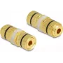 Conector de fio DeLOCK 64144 2 x terminal de ligação preto dourado