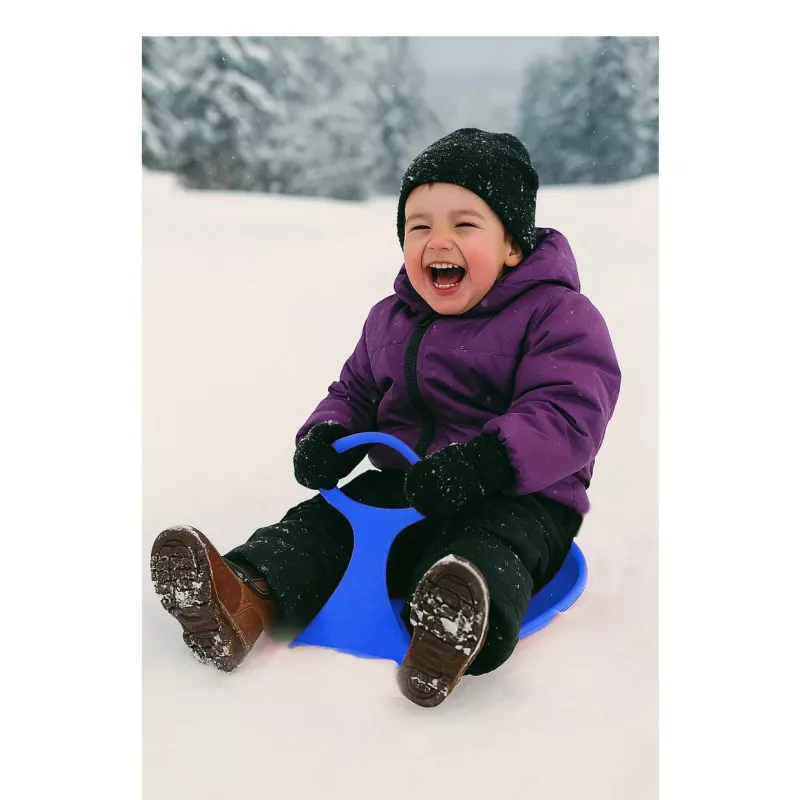 Trenó Jamara Snow Play Snow Glider azul — trenó de plástico, 570×380×30 mm, a partir de 3 anos