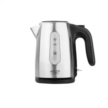 Chaleira elétrica Adler AD 1273 1 L 1200 W preto avelã aço inoxidável