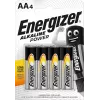 Pilha alcalina AA descartável Energizer Classic 1,5V LR6 — 4 unid., 50,5×14,5 mm, 23 g