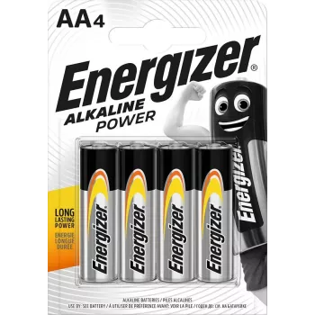 Pilha alcalina AA descartável Energizer Classic 1,5V LR6 — 4 unid., 50,5×14,5 mm, 23 g