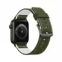 Pulseira GUAN Premium Pro para Apple Watch 42–49 mm caqui/branco, compatível com 44 mm/45 mm/46 mm/49 mm/42 mm