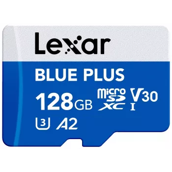 Cartão de memória MicroSDXC Lexar BLUE PLUS 128 GB UHS‑I U3 V30 170 MB/s