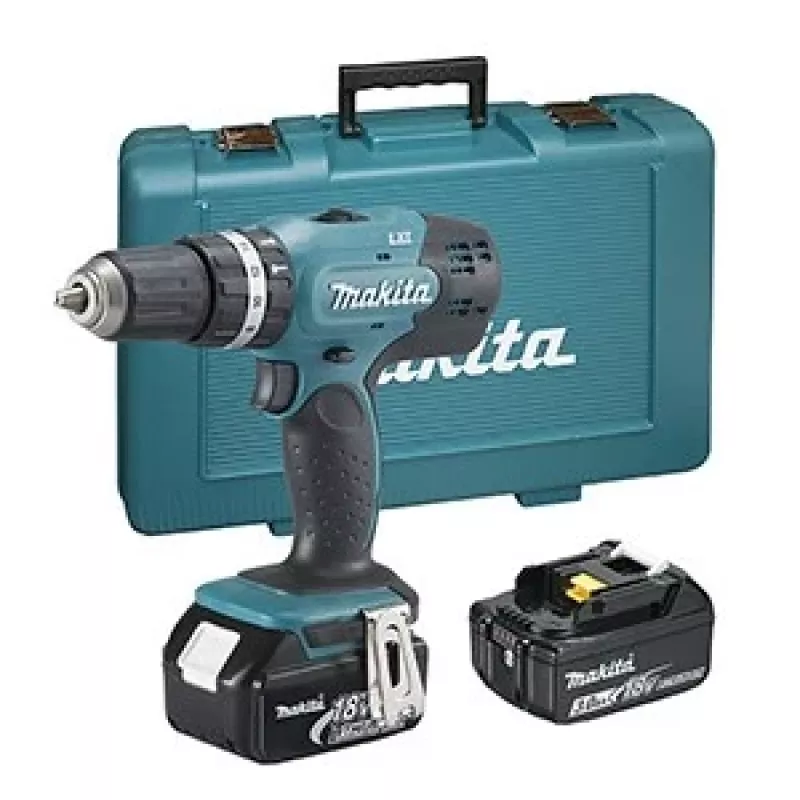 Berbequim Makita DHP453RFE sem chave preto, azul 1,8 kg