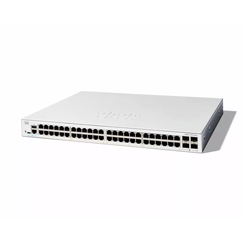 Cisco Catalyst 1300-48T-4G Switch gerido, 48 Port GE, 4x1GE SFP, Limited Lifetime Protection (C1300-48T-4G)