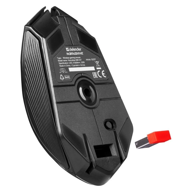 Rato DEFENDER GM-126 TISA RF+BT ÓTICO 1600dpi 6P preto