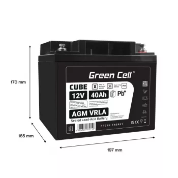 Bateria AGM VRLA 12V 40Ah IP54