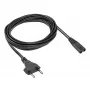 Cabo de alimentação Akyga AK-RD-01A CEE 7/16 para IEC C7 (figura 8), CCA, 1,5 m