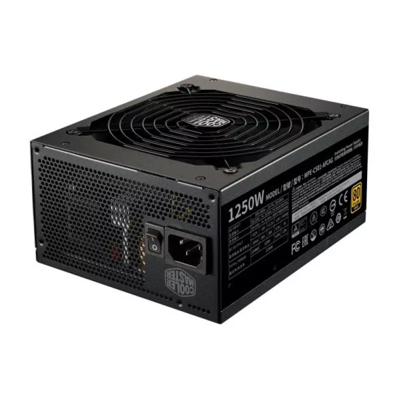 Fonte de alimentação Cooler Master MPE-C501-AFCAG-EU MWE Gold V2, ATX 1250W, RTX Ready, Modular, 140mm, Preto