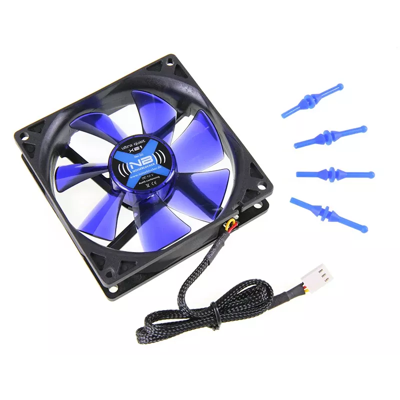 Ventoinha para caixa de computador NoiseBlocker BlackSilentFan XE1 92 mm, 1500 rpm, 17 dB, 50 m³/h, 4 V, preta