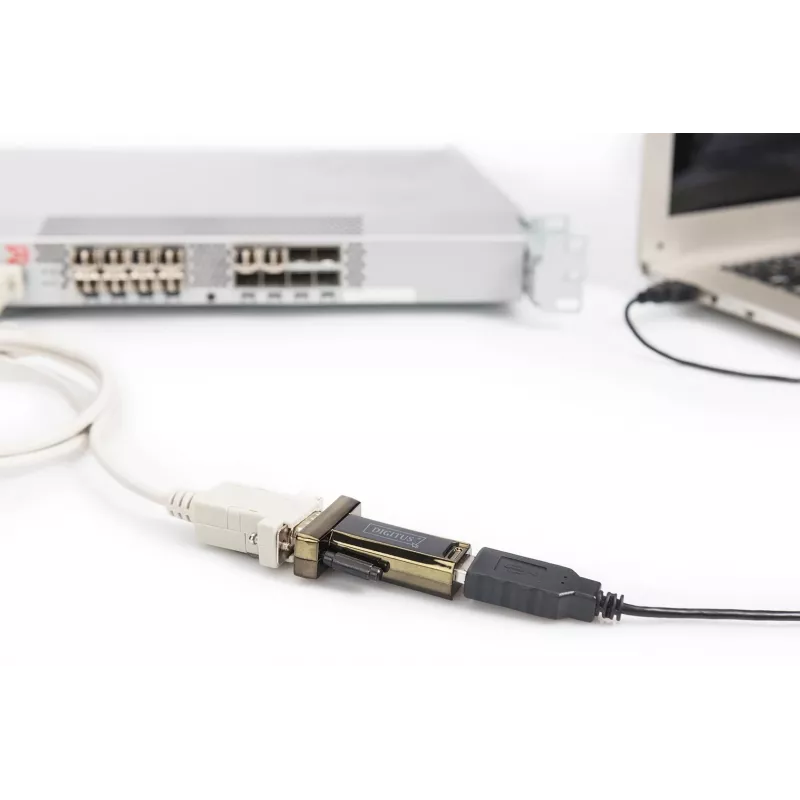 DIGITUS conversor USB 2.0 para série DSUB 9M incl. cabo USB-A 80 cm chipset FTDI USB 2.0 para RS232 (FT232RL)