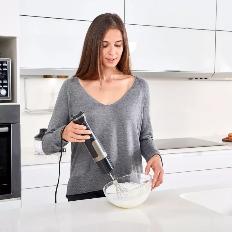 Varimixer Black & Decker BXHBA1500E — 1500 W Varimixer com haste de aço inoxidável, 20 velocidades, picadora, batedor, pulso