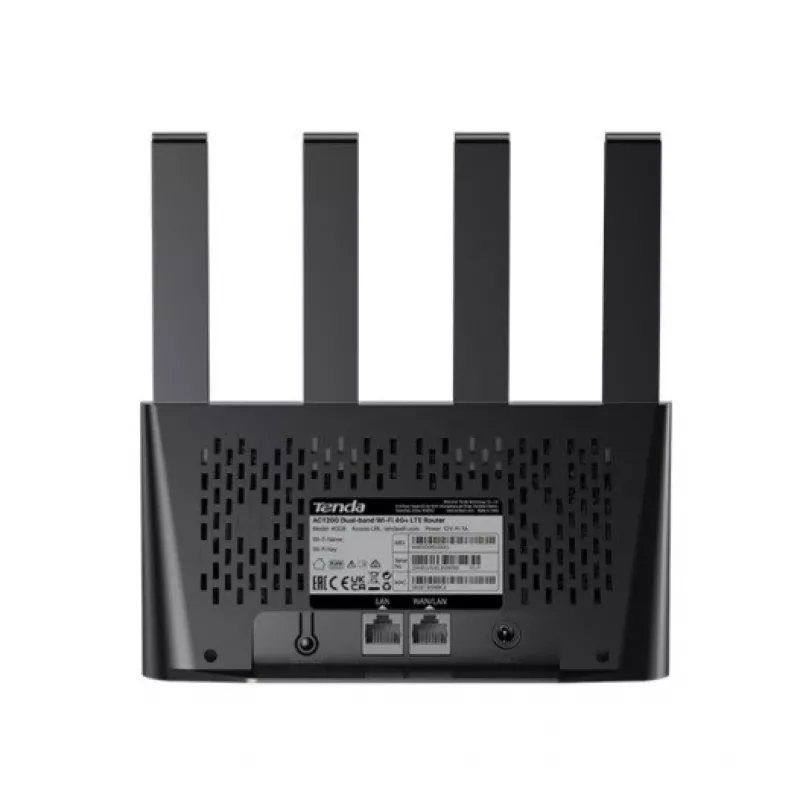Router TENDA 4G08 4G LTE Wi‑Fi dual‑band 2,4/5 GHz, 4 antenas integradas, 2 portas LAN, até 867/300 Mbit/s