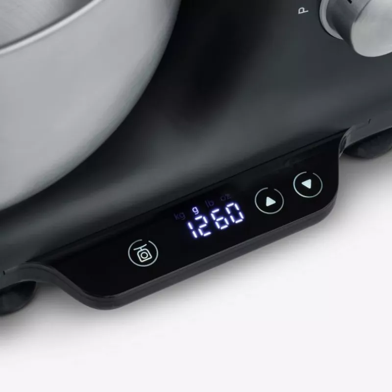 Robot de cozinha Severin KM 3898 1000 W 5,5 L preto aço escovado prateado